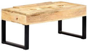 Magnókazetta formájú tömör mangófa dohányzóasztal 100x52x45 cm