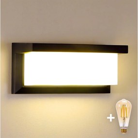 Brilagi - LED dimmelhető kültéri fali lámpa BRICKY 1xE27/6W/230V 2700-6500K IP54 fekete