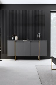 Konzolasztal Luxe - Anthracite, Gold