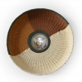 Kézzel fonott háromszínű szövet plafon boho stílusban Woven nappali