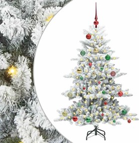 vidaXL Műanyag Hajtogatós Karácsonyfa Fehér 150 cm PVC és Acél