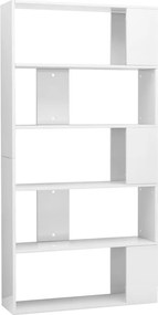 vidaXL magasfényű fehér könyvszekrény/térelválasztó 80 x 24 x 159 cm