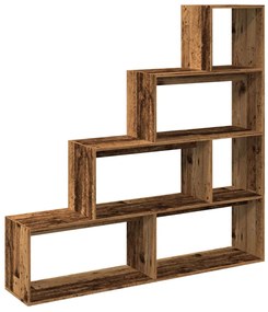 4 szintes antik színű elválasztó könyvespolc 143,5x29x143,5 cm