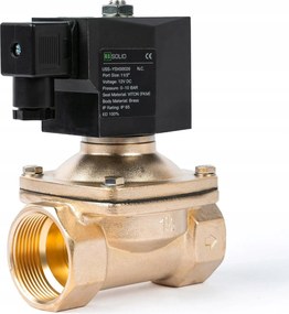 U.s. Solid 1 1/2" (coll) mágnesszelep, 12V DC, Nc (zárt állapotú), 0–10 bar, vízhez, olajhoz, üzemanyaghoz