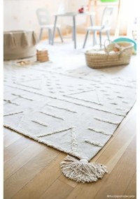 Fehér mosható kézi szövésű pamut szőnyeg 170x240 cm Tribu Natural – Lorena Canals