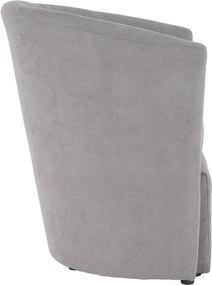 Klub fotel puffal, szürke, ROSE