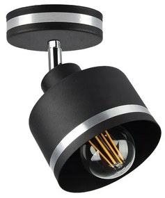 Spotlámpa WAMA 1xE27/40W/230V fekete/matt króm