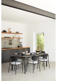 Fekete-szürke étkezőszék kőrisfa dekorral Eclipse - Teulat