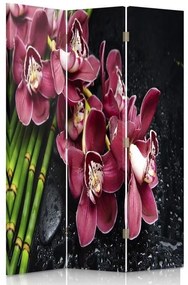 Gario Paraván Orchidea bambusszal Méret: 110 x 170 cm, Kivitelezés: Klasszikus paraván