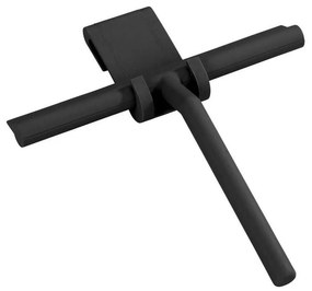 Fekete függő öntapadós fém fürdőszobai kiegészítő szett Classic – Wenko