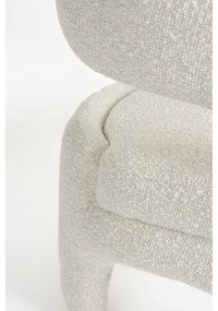 Fehér buklé fotel Nova – White Label
