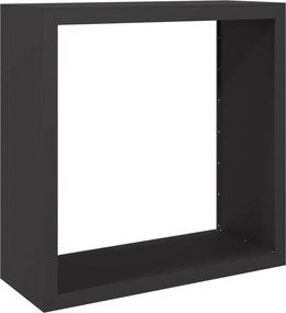 vidaXL fekete acél tűzifatároló 100 x 40 x 100 cm