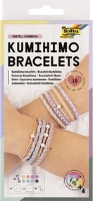Kreatív ékszerkészítő szett, 16 darab, FOLIA Kuminimo, pasztel színű karkötők (FL32039)