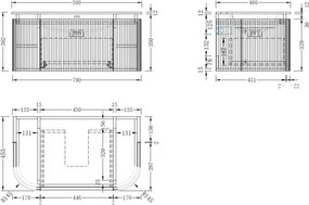 AREZZO design SIERRA 80 cm-es Fürdőszoba alsószekrény 1 fiók, 2 ajtó, tölgy
