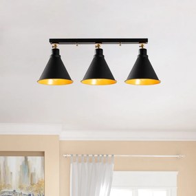 Berceste N-677 fekete fém függőlámpa, Ø72 cm, 3 izzós