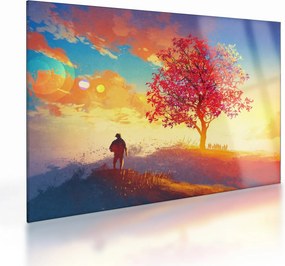 Egy fa képe a dombon (üvegen) (70x50 cm)