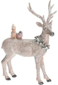 Deer with animals kerámia dekoráció, 21 x 12 x 29 cm