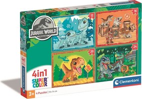 Jurassic World On the Loose 4 az 1-ben puzzle Clementoni