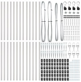 Fém Kerítésoszlopok Csatlakozóval 26 db Ø32 mm 120 cm Horganyzott Acél