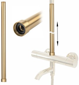 Hosszabbító kád-zuhany szetthez BRUSH GOLD 50cm