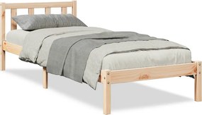 vidaXL tömör fenyőfa extra hosszú ágykeret matrac nélkül 100 x 210 cm