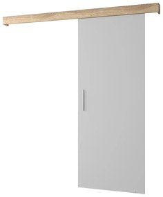Tolóajtó 90 cm Sharlene I (matt fehér + szonoma tölgy + ezüst). 1043595
