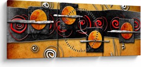 Az absztrakció képe - Bolygók (órával) (90x30 cm)