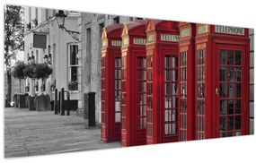 Kép - Londoni telefonfülkék (120x50 cm)