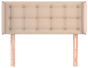 cappuccino műbőr szárnyas fejtámla 83x16x78/88 cm