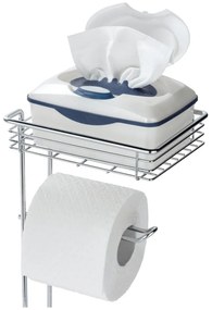 Ezüstszínű krómozott acél WC-papír tartó állvány – Wenko