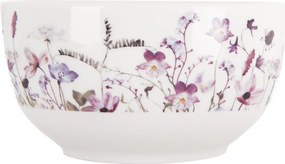 Fehér-lila porcelán leveses tálka 500 ml Louka – Orion