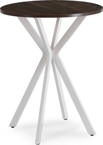 Étkezőasztal 60 cm méretben, dió/fehér színben LAUREN