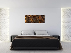 Kép - bronz hatszögek (120x50 cm)