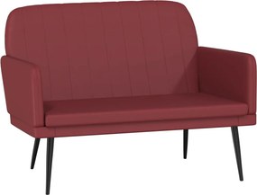 vidaXL bordó műbőr pad 107 x 80 x 81 cm
