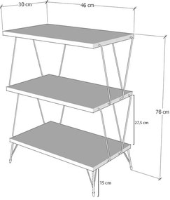 Lazandos Anthracite kisasztal