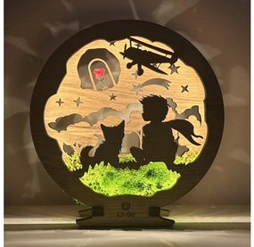 Li-Go 23634/DUB2 - Fényerőszabályozható LED asztali dekoráció LED/12W/230V 20x22 cm tölgy