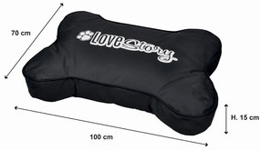 Fekete matrac kutyáknak 70x100 cm – Love Story
