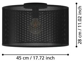 Eglo 43794 - Mennyezeti lámpa MANBY 1xE27/40W/230V
