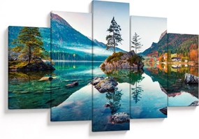 Kép - Lake Hintersee, Bajor - Alpok, Ausztria (150x105 cm)