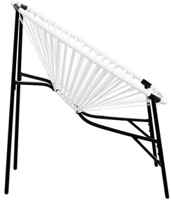 fekete fehér polyrattan kerti tojás szék