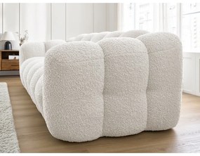 Fehér buklé kanapé 232 cm Hippolyte – Bobochic Paris
