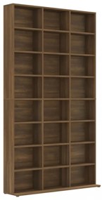 barna tölgy színű szerelt fa CD-szekrény 102 x 23 x 177,5 cm