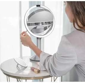 Kozmetikai tükör világítással-nagyítós (ötszörös) ø 20 cm Sensor Trio – simplehuman