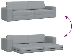 Földi Kanapé Ágy 2 az 1-ben Világosszürke 245x150x60.5 cm Szövet