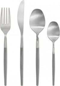 Világosszürke-ezüstszínű rozsdamentes acél evőeszköz készlet 16 db-os Maxime – Blomus