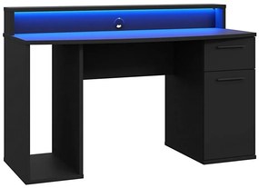 IVAR fekete íróasztal háttérvilágítással