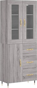 vidaXL szürke sonoma szerelt fa magasszekrény 69,5 x 34 x 180 cm
