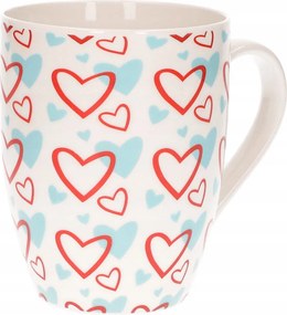 Szív alakú kerámia bögre, ideális a szeretett személy számára 1db.