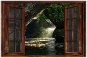 Poszterek 90x60 Hegyek Sziklák Vízesés