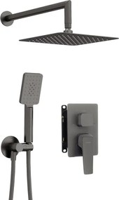 Blur zuhanyszett falsík alatti egységgel, titán